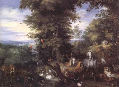 BRUEGHEL, Jan the Elder Adam and Eve in the Garden of Eden (mk25) France oil painting art
